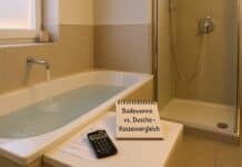 Badewanne vs. Dusche: Kostenvergleich pro Nutzung Badewanne vs. Dusche im Kostenvergleich pro Nutzung