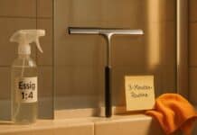 Duschkabine streifenfrei: Hausmittel statt Chemie Duschkabine streifenfrei mit Hausmitteln – das 3‑Minuten‑Setup