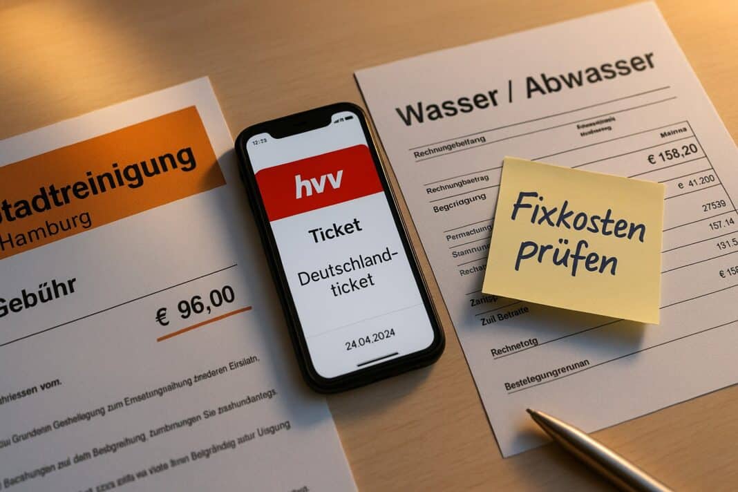 Hamburgs Fixkosten im Check: Müll, Wasser, HVV