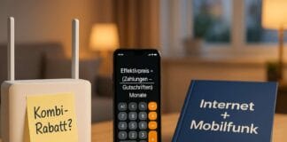 Internet + Mobilfunk bündeln: echte vs. Schein‑Rabatte Internet + Mobilfunk: Rechne den echten Kombi‑Vorteil aus