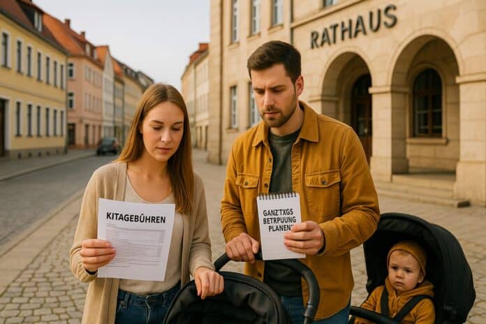 Kita-Gebühren in Sachsen: Familie prüft Kosten der Ganztagsbetreuung
