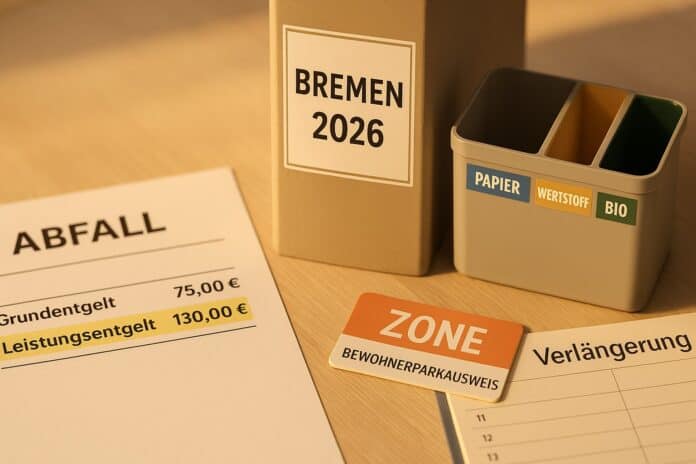 Bremen 2026: Müll & Parken als Fixkosten – so sparst du