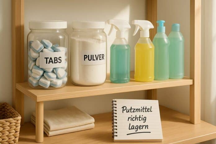 Ordnung im Putzschrank – Reinigungsmittel richtig lagern und sparen