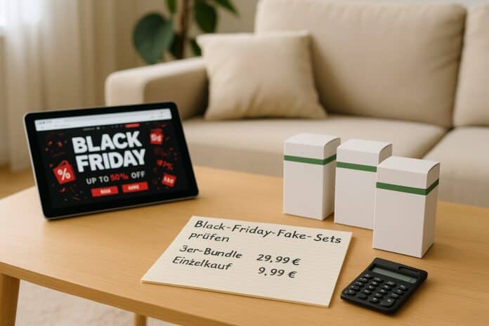 Black-Friday-Fake-Sets am Schreibtisch kritisch prüfen