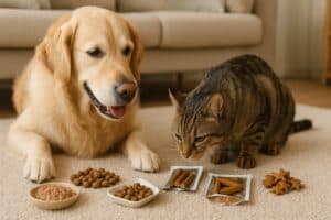 Hund und Katze testen gemeinsam kostenlose Futter- und Snackproben