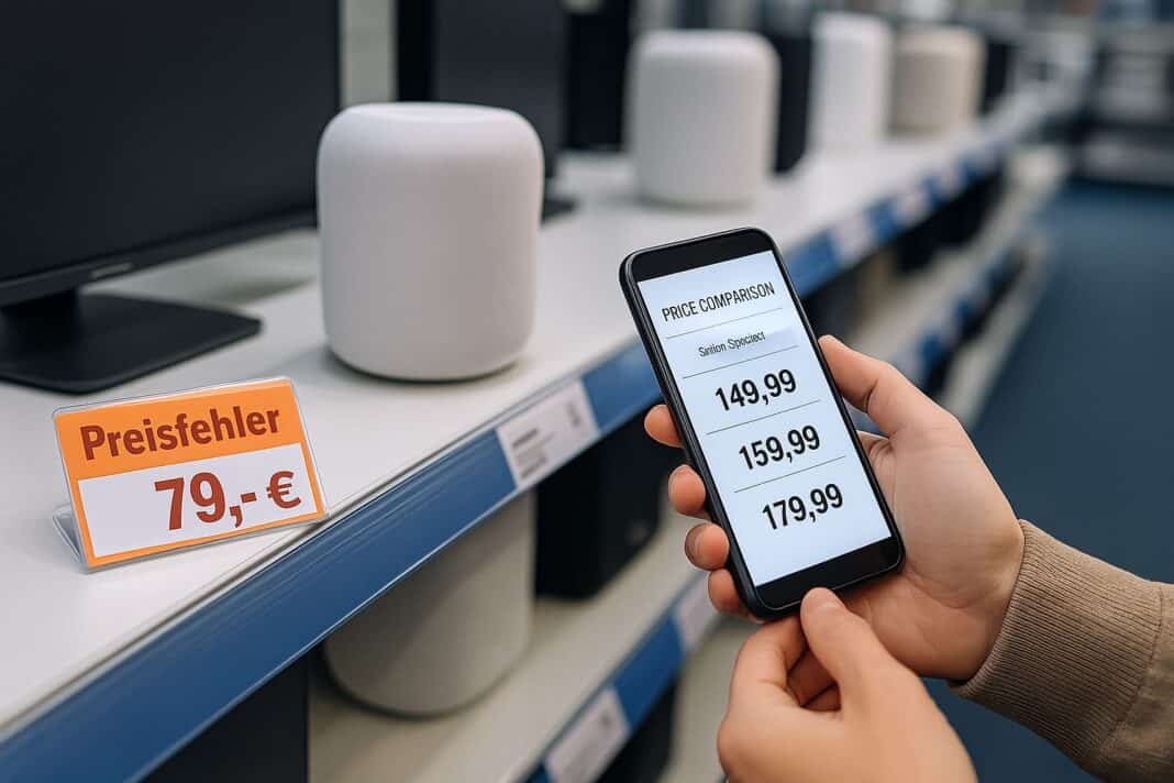 Auffälligen Preisfehler mit KI-Preisvergleich im Laden prüfen