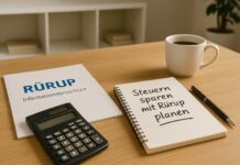 Steuern sparen mit Rürup: Abzug richtig nutzen Rürup-Rente am Esstisch durchrechnen und Steuern sparen