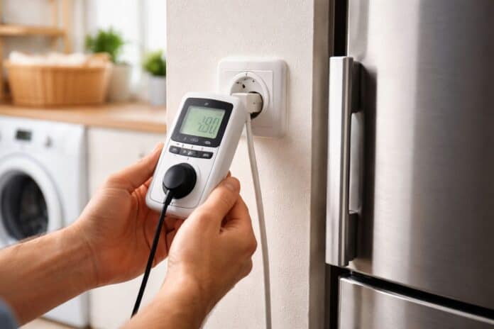 Stromverbrauch mit Messgerät an der Steckdose prüfen